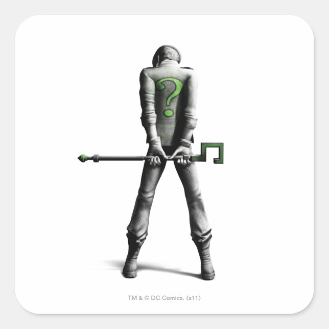 Riddler Quadratischer Aufkleber (Vorderseite)