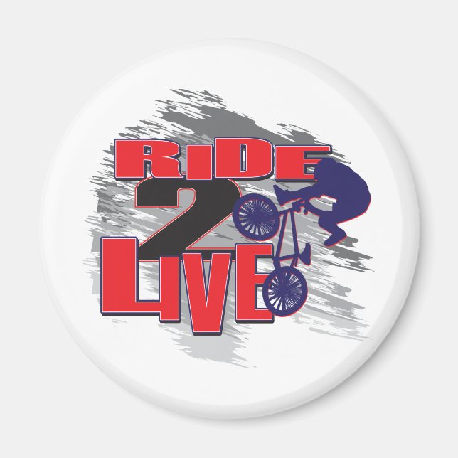 Ride 2 Live BMX-Fahrer Magnet (Vorne)