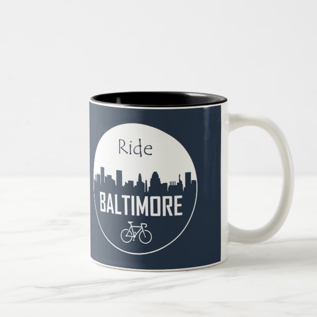 Ride Baltimore Zweifarbige Tasse (Rechts)