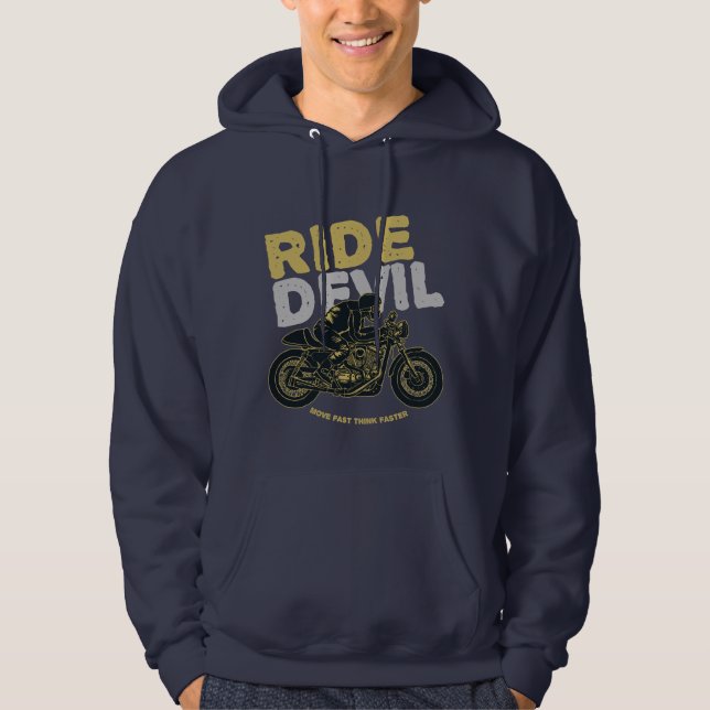 🔥 Ride Devil: Schnell bewegen, schneller denken!  Hoodie (Vorderseite)