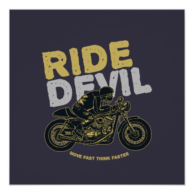 🔥 Ride Devil: Schnell bewegen, schneller denken!  Poster (Vorderseite)
