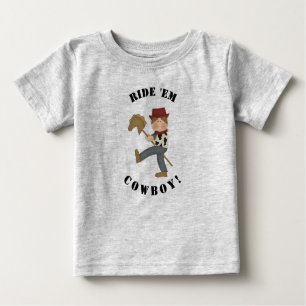 Ride 'Em Cowboy (braunes Haar) Baby T-shirt