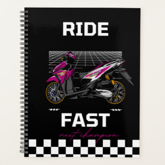 Ride Fast Notizbuch – Renn-Ästhetik Journal Planer