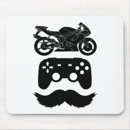 Ride.Game.Vater Black Graphic (B) Mousepad