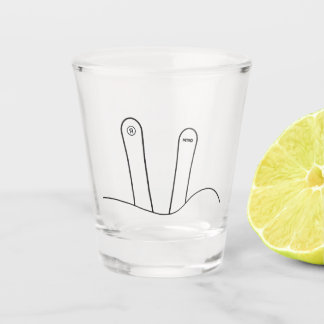 Ride gegen Nitro Schnapsglas