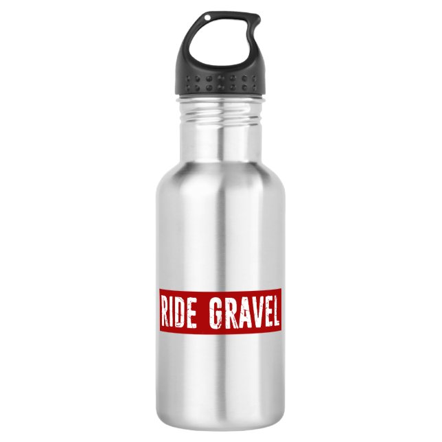 Ride Gravel Edelstahlflasche (Vorderseite)