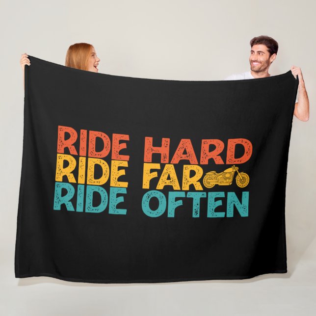 Ride-harte Fahrt Far Ride Oft Motorradfahrer Fleecedecke (Beispiel)