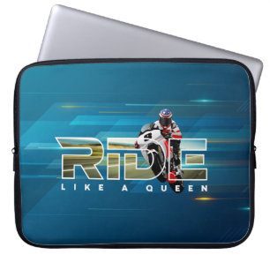 Ride Like a Queen 15"-Laptophülle Laptopschutzhülle