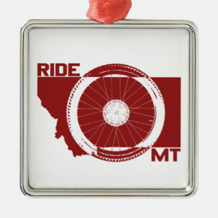 Ride Montana Silbernes Ornament