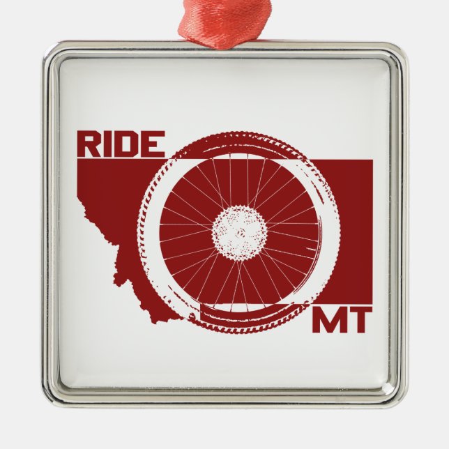 Ride Montana Silbernes Ornament (Vorne)