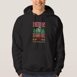 Ride Motocross Ugly Christmas Sweater Mx Dirt Bike Hoodie