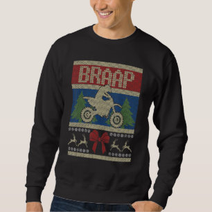 Ride Motocross Ugly Christmas Sweater Mx Dirt Bike Sweatshirt