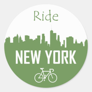 Ride New York Runder Aufkleber