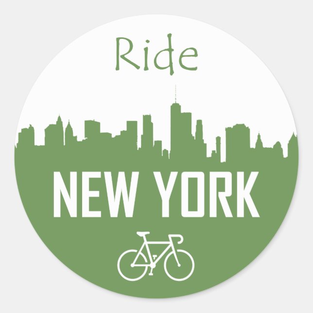 Ride New York Runder Aufkleber (Vorderseite)