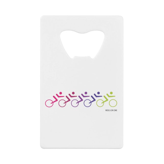 RIDE ODER DIE für Fahrradgruppen Geldbeutel Flaschenöffner (Vorderseite)