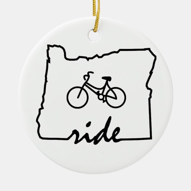 Ride Oregon (Radfahren) Keramikornament (Vorne)