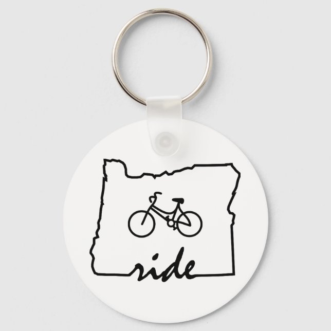 Ride Oregon (Radfahren) Schlüsselanhänger (Vorderseite)