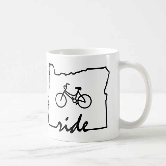 Ride Oregon (Radfahren) Tasse (Rechts)