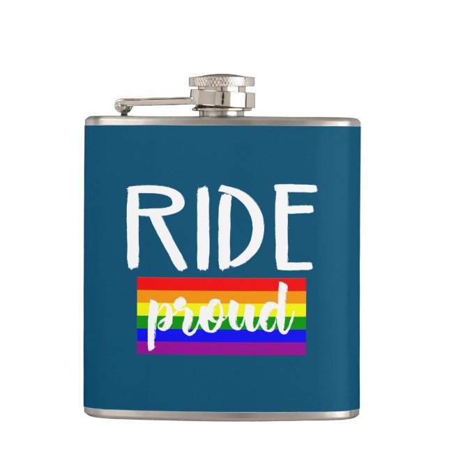 Ride Proud Cycling Flachmann (Vorderseite)