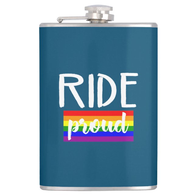 Ride Proud Cycling Flachmann (Vorderseite)