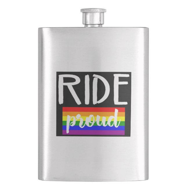 Ride Proud Cycling Flachmann (Vorderseite)