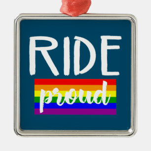 Ride Proud Cycling Ornament Aus Metall