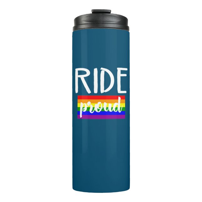 Ride Proud Cycling Thermosbecher (Vorderseite)