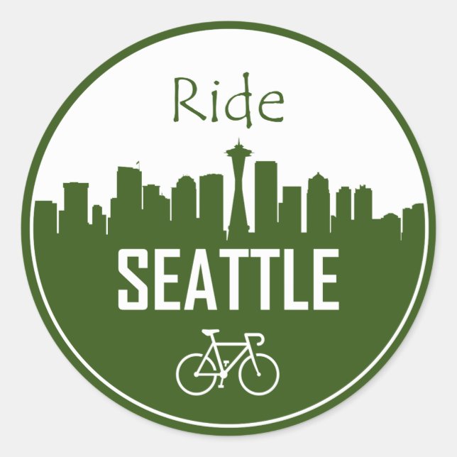 Ride Seattle Runder Aufkleber (Vorderseite)
