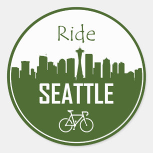 Ride Seattle Runder Aufkleber