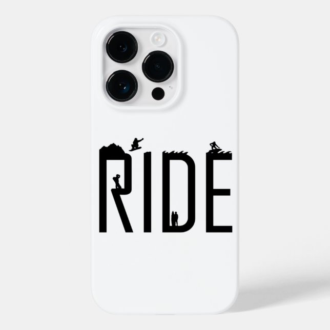 RIDE Snowboard und Surf iPhone 14 Pro Fall Case-Mate iPhone Hülle (Rückseite)