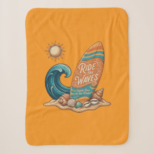 Ride the Waves Surfboard Illustration - Sonnige Kü Sherpadecke