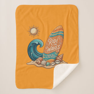 Ride the Waves Surfboard Illustration - Sonnige Kü Sherpadecke