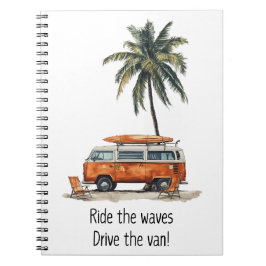 Ride the Waves VW Campervan Notebook Notizblock