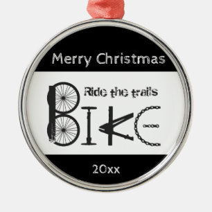 Ride Trail Bike Graffiti Inspirational Christmas   Ornament Aus Metall