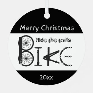 Ride Trail Bike Graffiti Inspirational Christmas Ornament Aus Metall