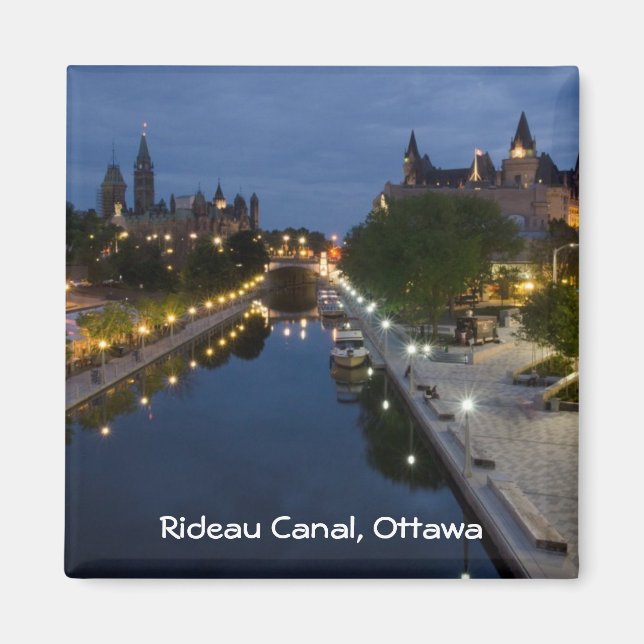 Rideau Canal und Sussex Drive in der Nacht. Magnet (Vorne)