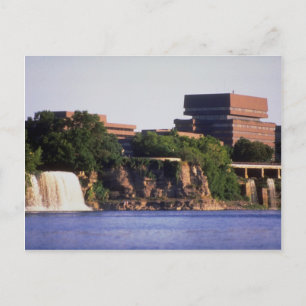 Rideau Falls and Pearson Gebäude, Ottawa, Ontario Postkarte