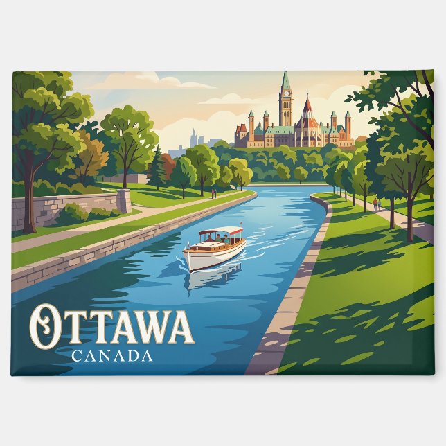 Rideau-Kanal Kanada Magnet (Vorderseite)