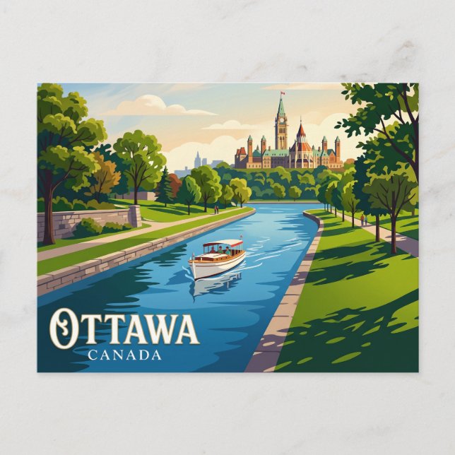 Rideau-Kanal Kanada Postkarte (Vorderseite)