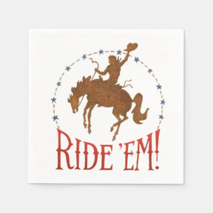 Ride'em Cowboy Rodeo Napkins Serviette