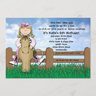 Ride'em Cowgirl Blonde Braided Einladung