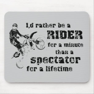 Rider For A Minute Dirt Bike Motocross Mauspad