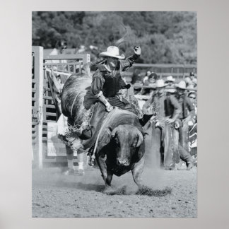 Rider hängt an einem Bullenbugel Poster