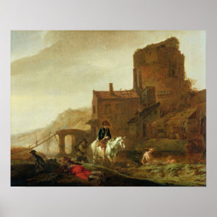 Rider und Bather Poster