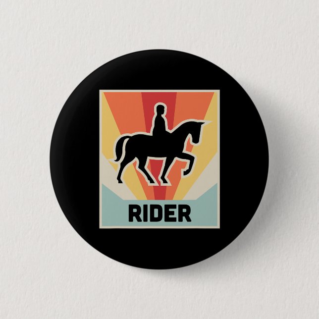 Rider Vintag Reiten Button (Vorderseite)