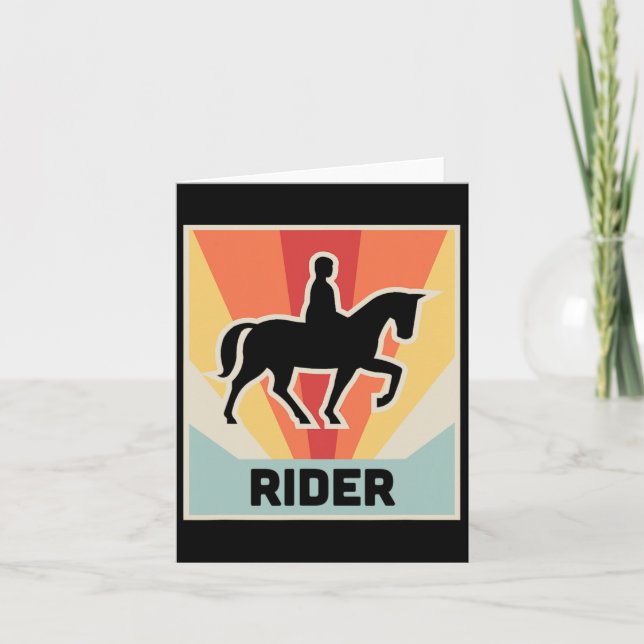 Rider Vintag Reiten Karte (Vorderseite)