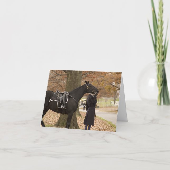 Riderless Pferdeeskorte Karte (Vorderseite)