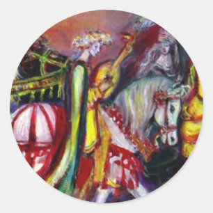 RIDERS IM NIGHT-Detail Runder Aufkleber