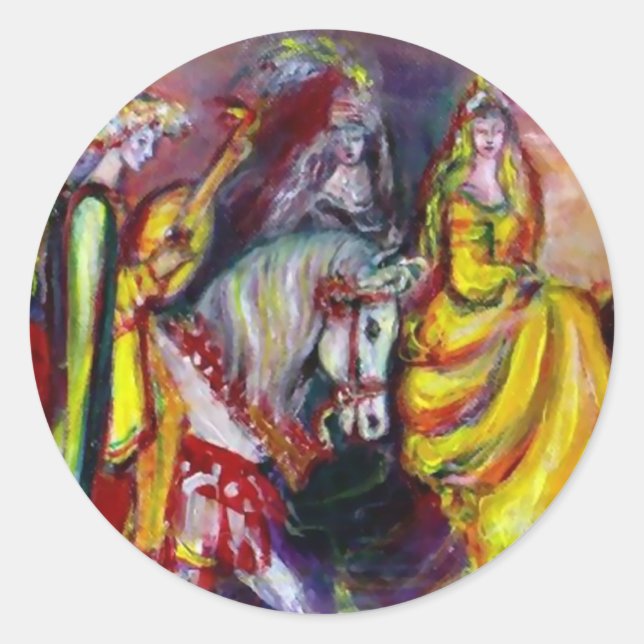 RIDERS IM NIGHT-Detail Runder Aufkleber (Vorderseite)