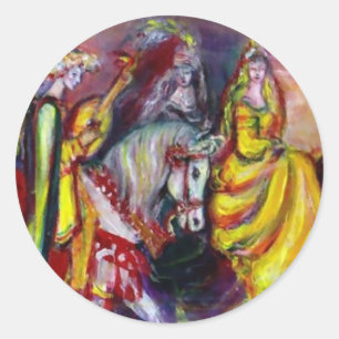 RIDERS IM NIGHT-Detail Runder Aufkleber